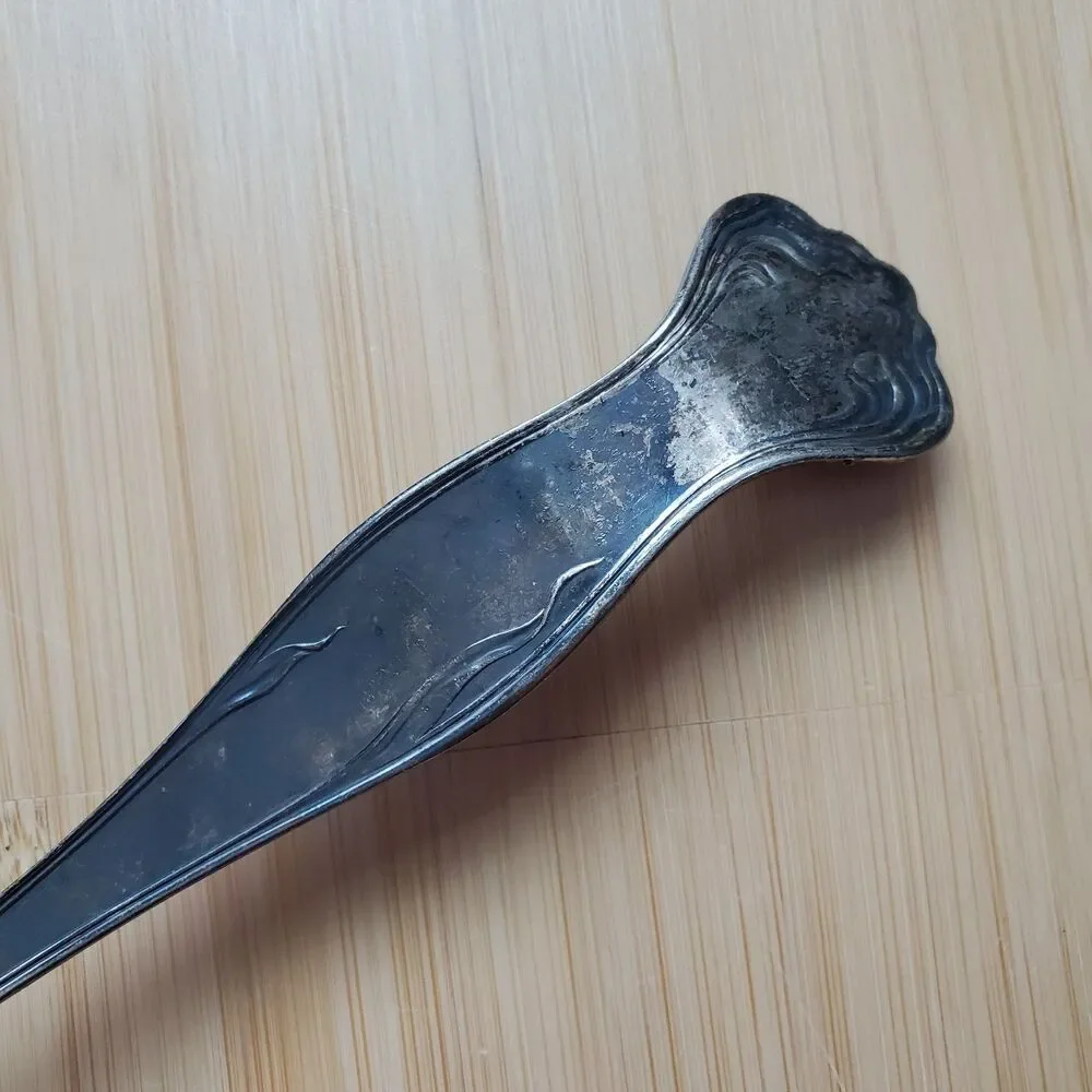 vintage Rogers & Bro A1 engraved handle ladle serving spoon silver plated